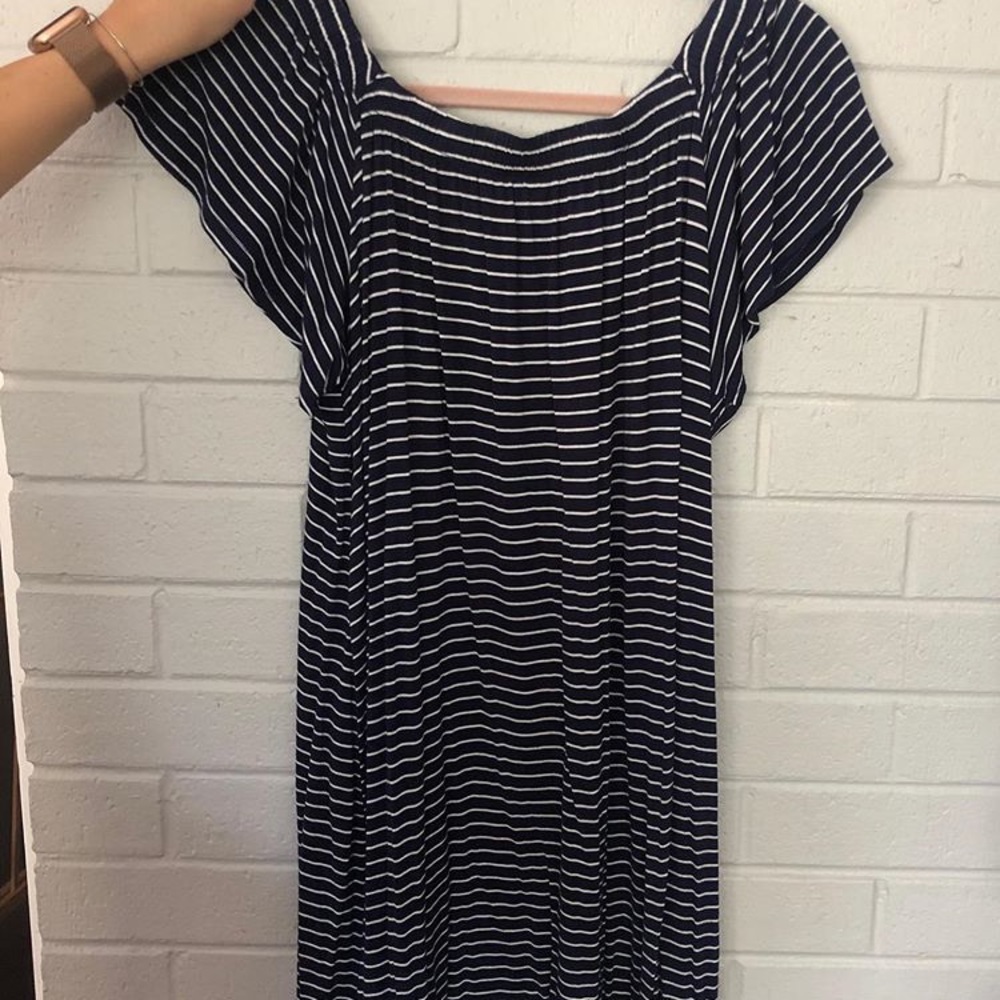 Navy striped dress